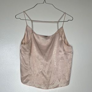 Forever 21 Pink Crop Top Adjustable Tank Size Small